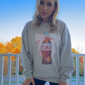 Diet Coke Sweatshirt with Pink Bow